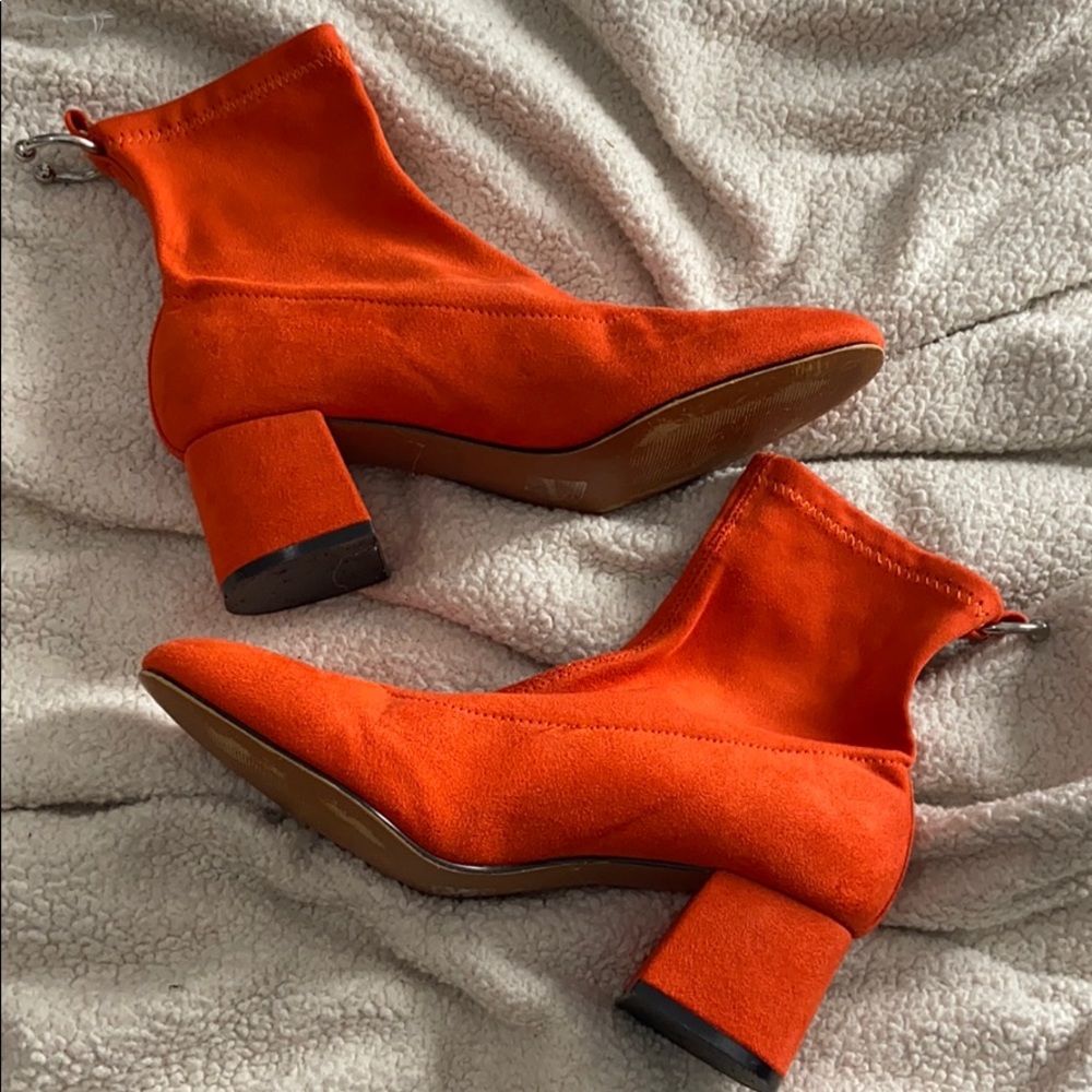 Scarlet red booties